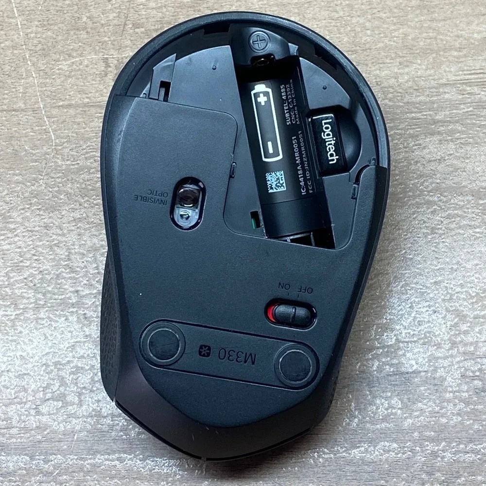 Logitech M330 Silent Plus Wireless Mouse Black w/ USB Receiver Dongle 910-004905